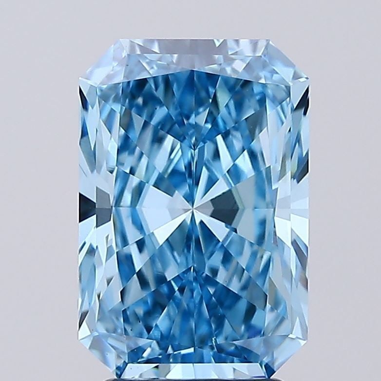 Loose Diamond - RADIANT 3.11ct Fancy Vivid Blue VS1: Loose Diamond - RADIANT 3.11ct Fancy Vivid Blue VS1 Source: This is a real non-mined Diamond that has been grown in a lab Shape: RADIANT Carats: 3.11 Color: Fancy Vivid Blue Certification: IGI Video: