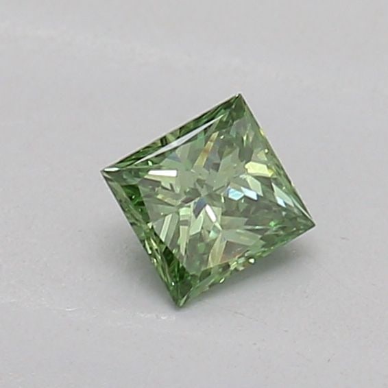 Loose Diamond - PRINCESS 0.14ct Fancy Vivid Green VS2: Loose Diamond - PRINCESS 0.14ct Fancy Vivid Green VS2 Source: This is a real non-mined Diamond that has been grown in a lab Shape: PRINCESS Carats: 0.14 Color: Fancy Vivid Green Certification: IGI Vid