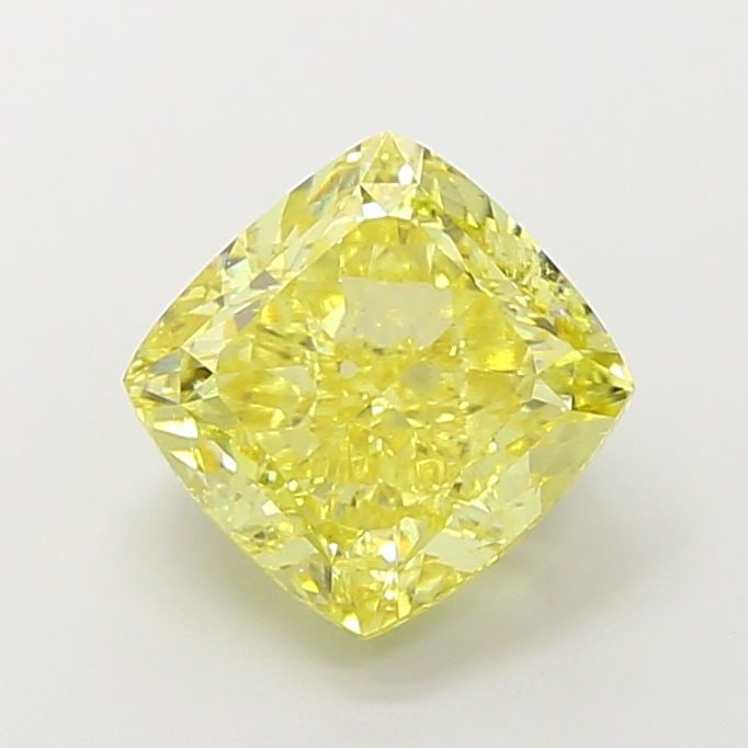 Loose Diamond - CUSHION MODIFIED 4.7ct Fancy Intense Yellow VS1: Loose Diamond - CUSHION MODIFIED 4.7ct Fancy Intense Yellow VS1 Source: This is a real non-mined Diamond that has been grown in a lab Shape: CUSHION MODIFIED Carats: 4.7 Color: Fancy Intense Yellow Ce