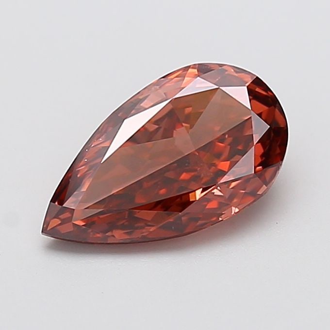 Loose Diamond - PEAR 2.14ct Fancy Pinkish Brown VVS2: Loose Diamond - PEAR 2.14ct Fancy Pinkish Brown VVS2 Source: This is a real non-mined Diamond that has been grown in a lab Shape: PEAR Carats: 2.14 Color: Fancy Pinkish Brown Certification: IGI Video: