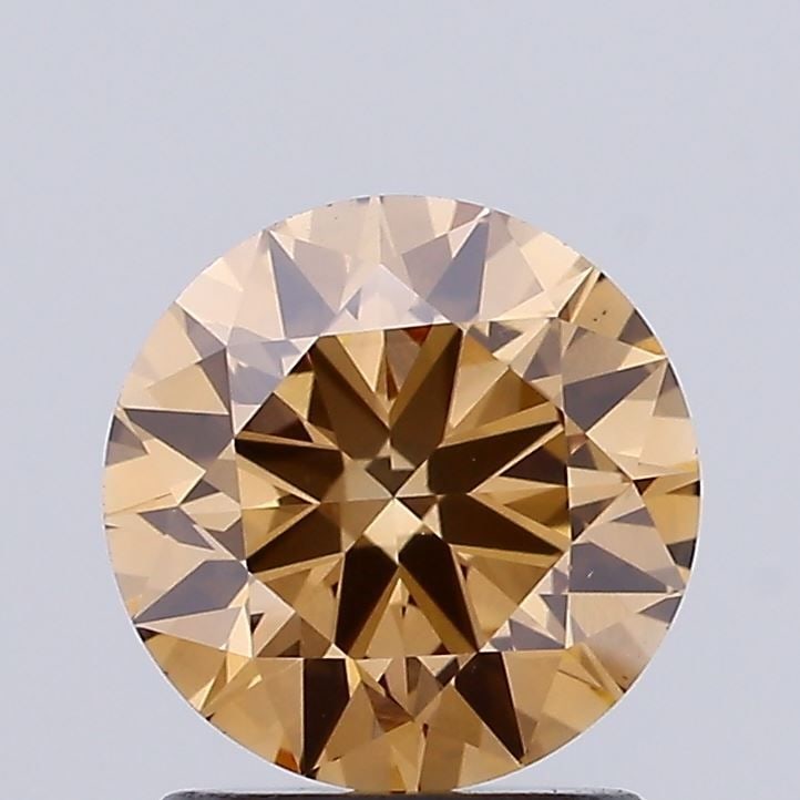 Ideal Loose Diamond - ROUND 1.5ct Fancy Light Brown VS1: Ideal Loose Diamond - ROUND 1.5ct Fancy Light Brown VS1 Source: This is a real non-mined Diamond that has been grown in a lab Shape: ROUND Carats: 1.5 Color: Fancy Light Brown Certification: IGI Video