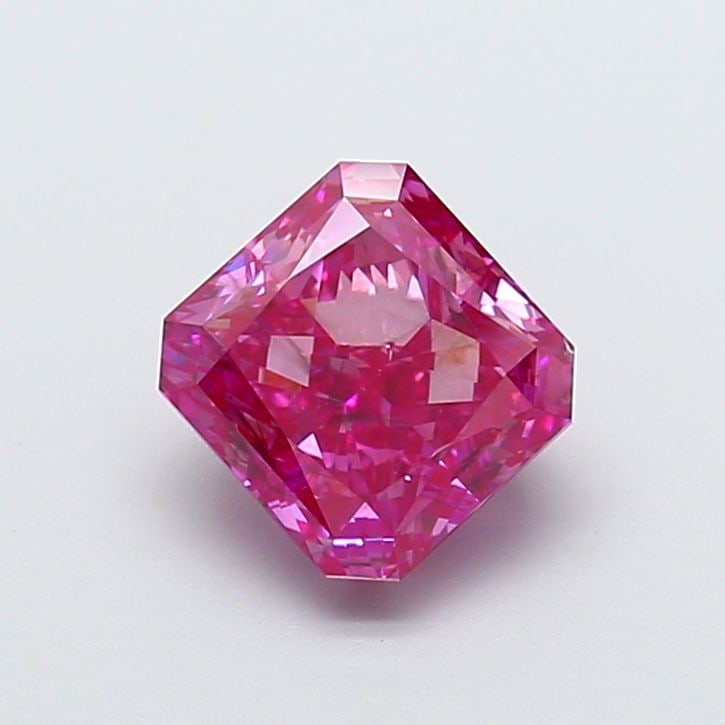 Loose Diamond - RADIANT 0.8ct Fancy Vivid Pink VS2: Loose Diamond - RADIANT 0.8ct Fancy Vivid Pink VS2 Source: This is a real non-mined Diamond that has been grown in a lab Shape: RADIANT Carats: 0.8 Color: Fancy Vivid Pink Certification: NONE Video: