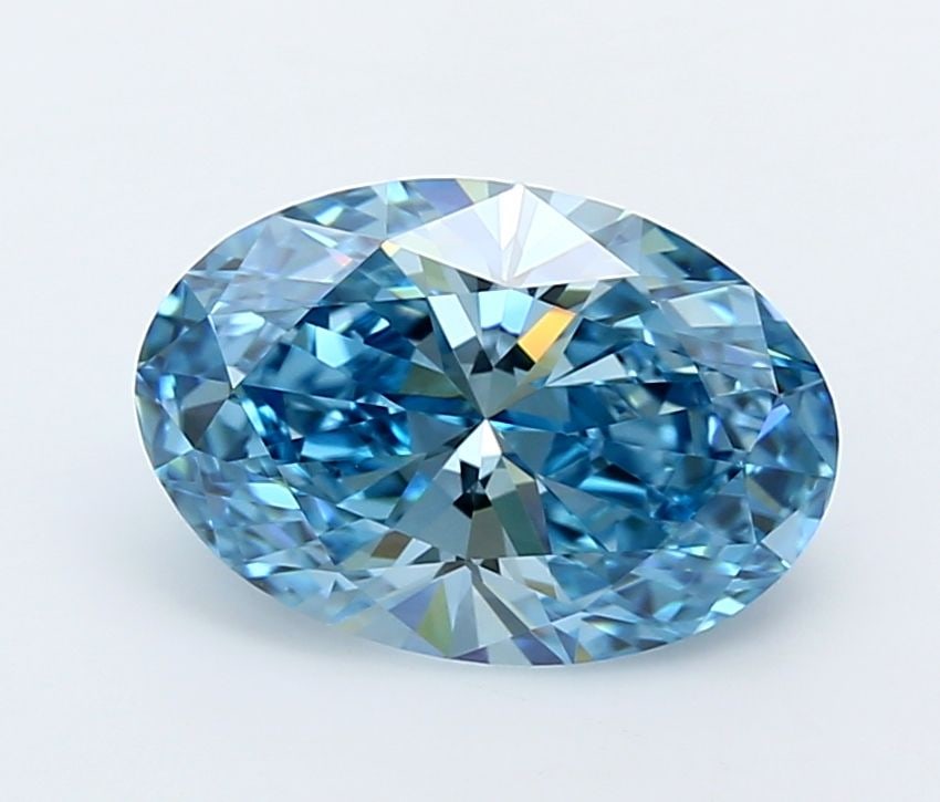 Loose Diamond - OVAL 3.0ct Fancy Vivid Blue VVS2: Loose Diamond - OVAL 3.0ct Fancy Vivid Blue VVS2 Source: This is a real non-mined Diamond that has been grown in a lab Shape: OVAL Carats: 3.0 Color: Fancy Vivid Blue Certification: IGI Video:
