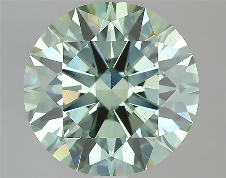 Ideal Loose Diamond - ROUND 5.43ct Fancy Vivid Green VS2: Ideal Loose Diamond - ROUND 5.43ct Fancy Vivid Green VS2 Source: This is a real non-mined Diamond that has been grown in a lab Shape: ROUND Carats: 5.43 Color: Fancy Vivid Green Certification: IGI Vid