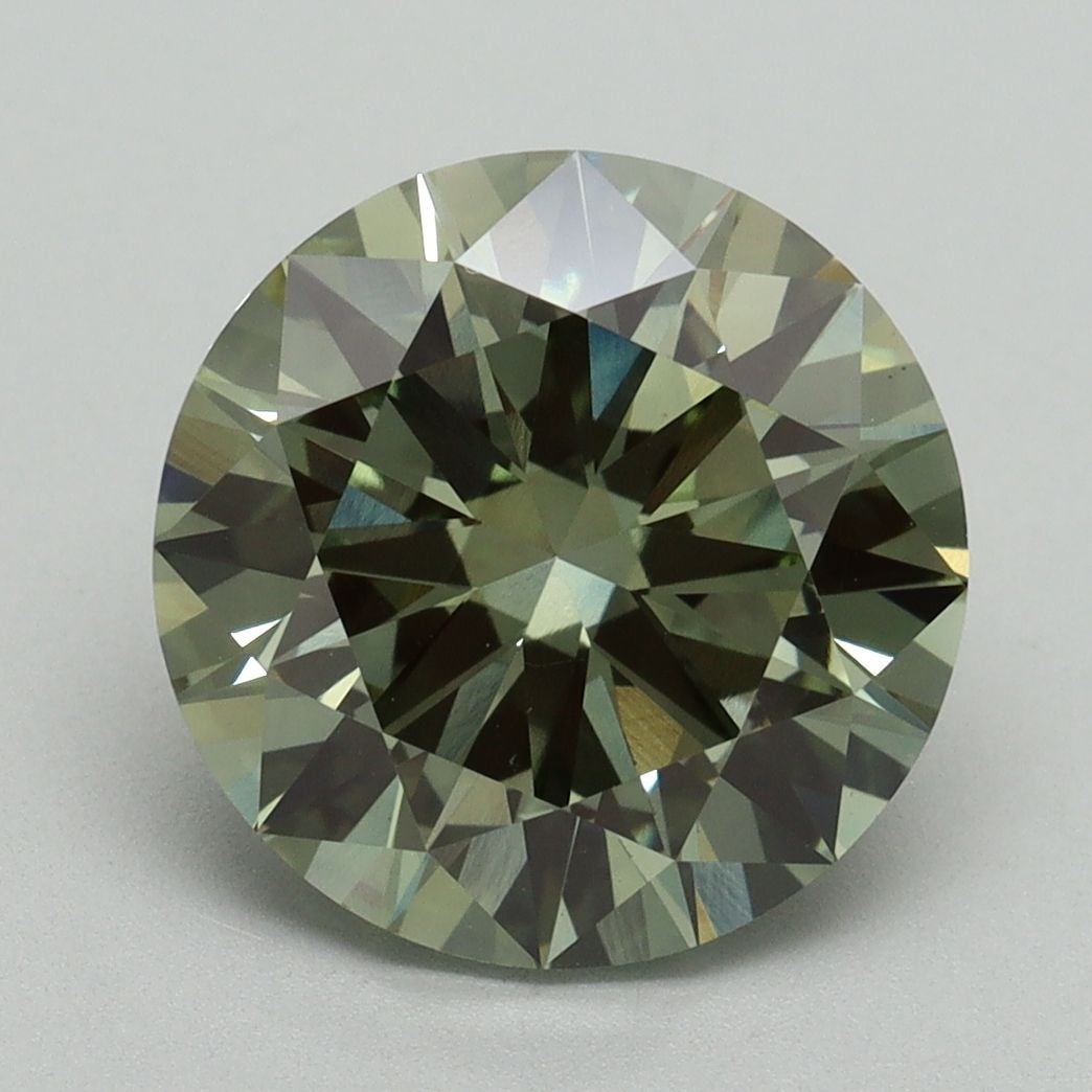 Loose Diamond - ROUND 4.08ct Fancy Vivid Green VS1: Loose Diamond - ROUND 4.08ct Fancy Vivid Green VS1 Source: This is a real non-mined Diamond that has been grown in a lab Shape: ROUND Carats: 4.08 Color: Fancy Vivid Green Certification: IGI Video: