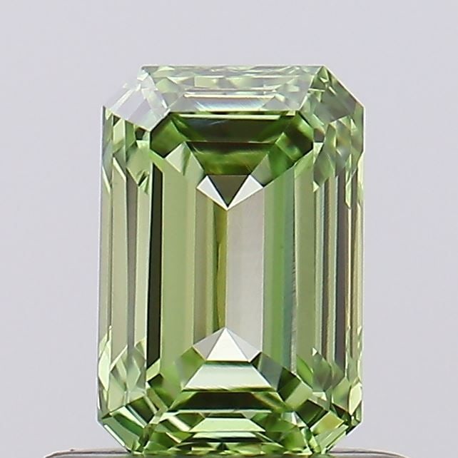 Loose Diamond - EMERALD 0.55ct Fancy Vivid Green VS1: Loose Diamond - EMERALD 0.55ct Fancy Vivid Green VS1 Source: This is a real non-mined Diamond that has been grown in a lab Shape: EMERALD Carats: 0.55 Color: Fancy Vivid Green Certification: NONE Vide