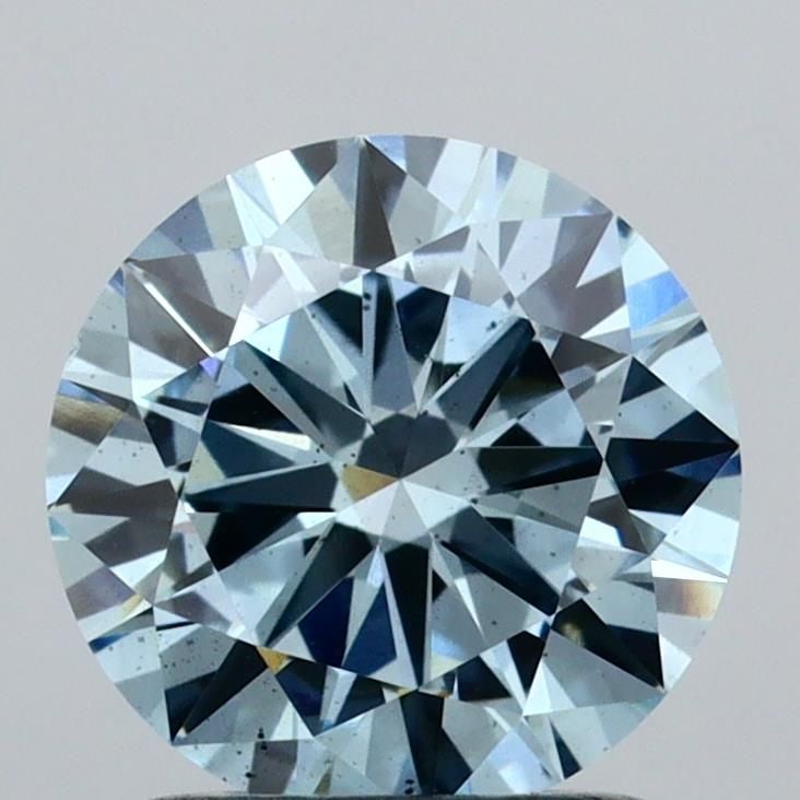 Loose Diamond - ROUND 1.38ct Fancy Vivid Blue SI1: Loose Diamond - ROUND 1.38ct Fancy Vivid Blue SI1 Source: This is a real non-mined Diamond that has been grown in a lab Shape: ROUND Carats: 1.38 Color: Fancy Vivid Blue Certification: IGI Video: