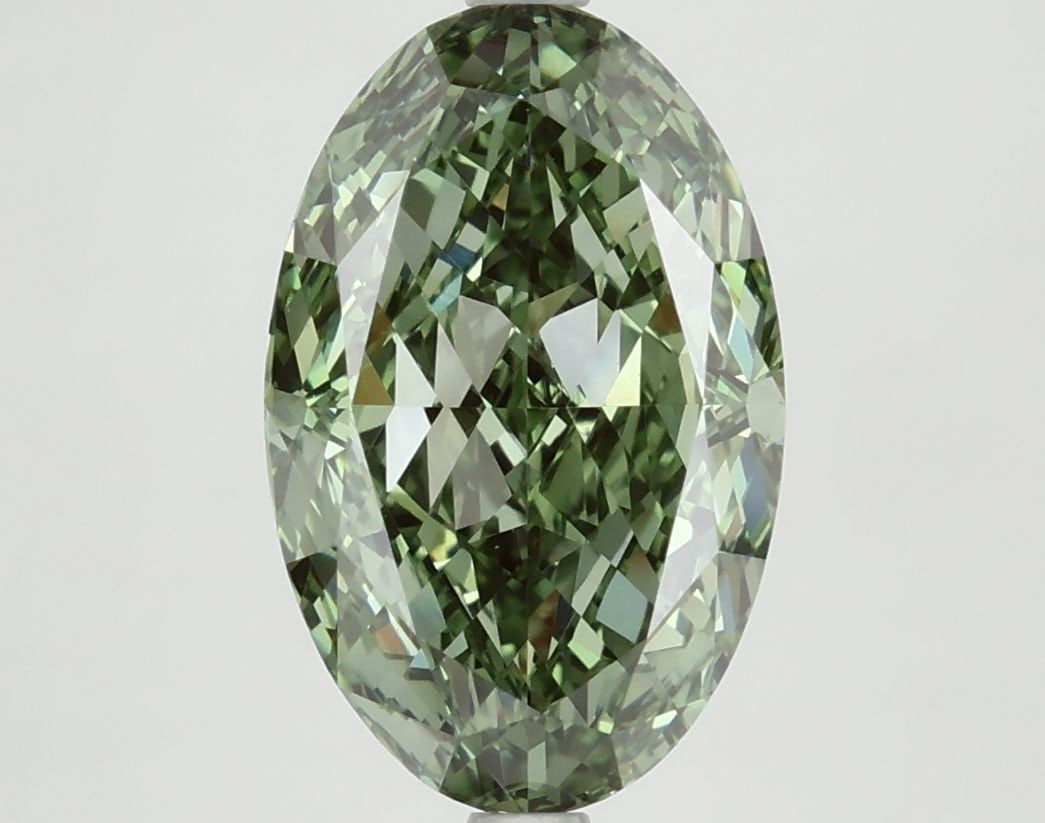Loose Diamond - OVAL 4.07ct Fancy Vivid Green VS1: Loose Diamond - OVAL 4.07ct Fancy Vivid Green VS1 Source: This is a real non-mined Diamond that has been grown in a lab Shape: OVAL Carats: 4.07 Color: Fancy Vivid Green Certification: NONE The Diamon