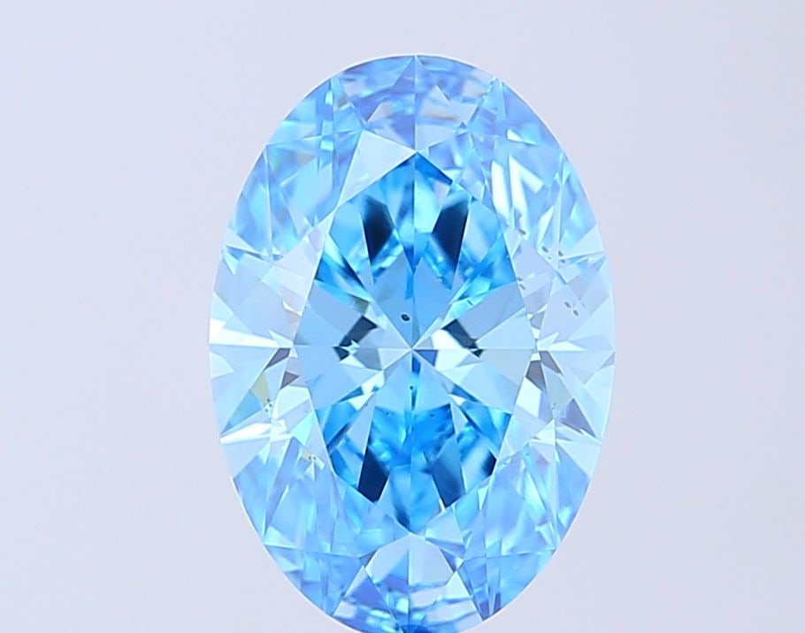 Loose Diamond - OVAL 3.1ct Fancy Vivid Blue SI1: Loose Diamond - OVAL 3.1ct Fancy Vivid Blue SI1 Source: This is a real non-mined Diamond that has been grown in a lab Shape: OVAL Carats: 3.1 Color: Fancy Vivid Blue Certification: IGI Video: