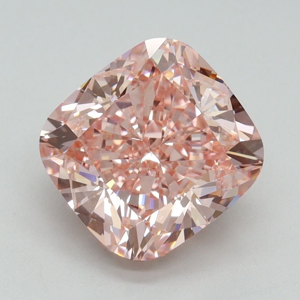 Loose Diamond - CUSHION BRILLIANT 4.02ct Fancy Intense Pink VS1: Loose Diamond - CUSHION BRILLIANT 4.02ct Fancy Intense Pink VS1 Source: This is a real non-mined Diamond that has been grown in a lab Shape: CUSHION BRILLIANT Carats: 4.02 Color: Fancy Intense Pink Ce