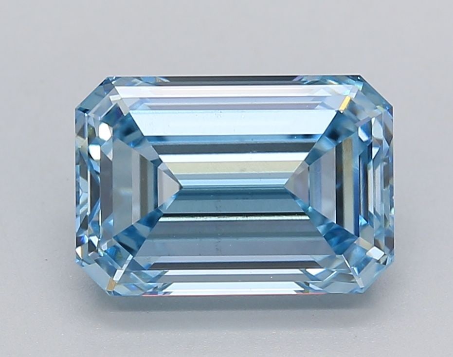 Loose Diamond - EMERALD 3.2ct Fancy Intense Blue VS1: Loose Diamond - EMERALD 3.2ct Fancy Intense Blue VS1 Source: This is a real non-mined Diamond that has been grown in a lab Shape: EMERALD Carats: 3.2 Color: Fancy Intense Blue Certification: IGI Video