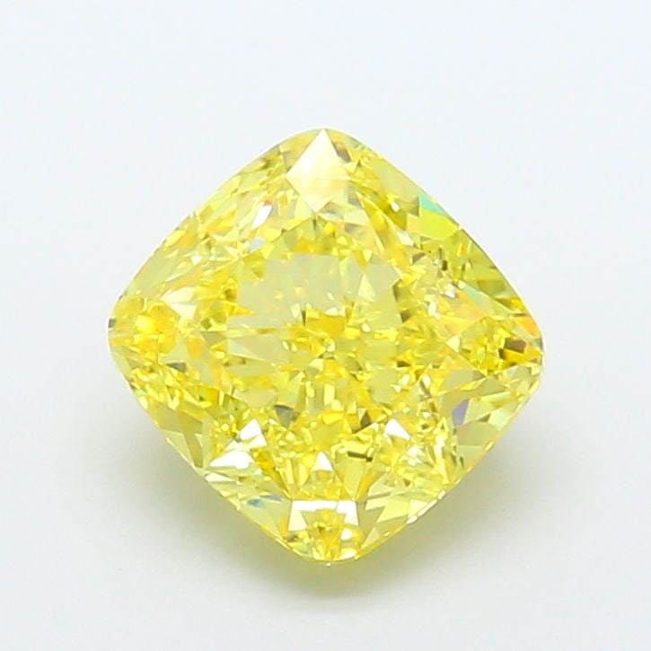Loose Diamond - CUSHION MODIFIED 4.02ct Fancy Vivid Yellow VS1: Loose Diamond - CUSHION MODIFIED 4.02ct Fancy Vivid Yellow VS1 Source: This is a real non-mined Diamond that has been grown in a lab Shape: CUSHION MODIFIED Carats: 4.02 Color: Fancy Vivid Yellow Cert