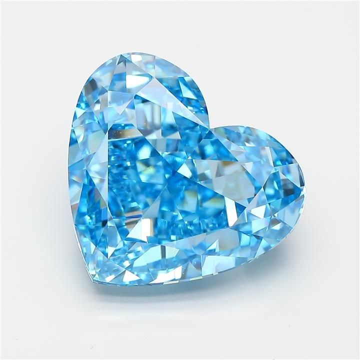 Loose Diamond - HEART 11.55ct Fancy Vivid Blue VS1: Loose Diamond - HEART 11.55ct Fancy Vivid Blue VS1 Source: This is a real non-mined Diamond that has been grown in a lab Shape: HEART Carats: 11.55 Color: Fancy Vivid Blue Certification: IGI Video: