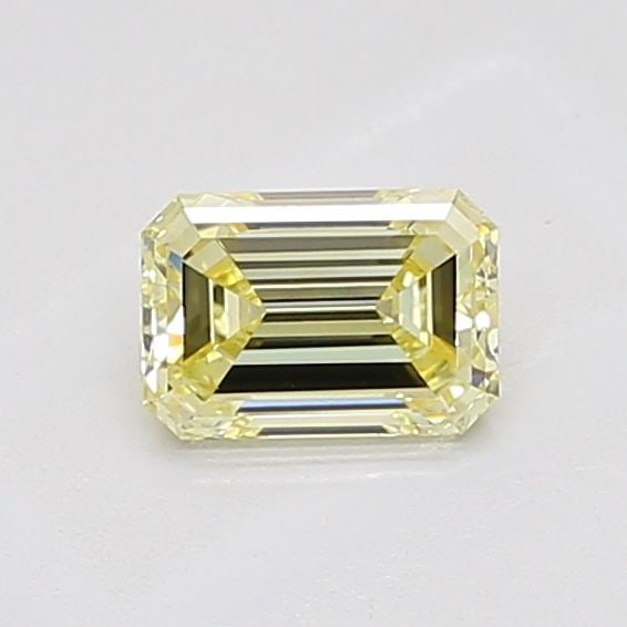 Loose Diamond - EMERALD 1.03ct Fancy Light Yellow VS2: Loose Diamond - EMERALD 1.03ct Fancy Light Yellow VS2 Source: This is a real non-mined Diamond that has been grown in a lab Shape: EMERALD Carats: 1.03 Color: Fancy Light Yellow Certification: IGI Vid