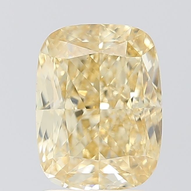 Loose Diamond - CUSHION MODIFIED 2.09ct Fancy Intense Yellow VVS2: Loose Diamond - CUSHION MODIFIED 2.09ct Fancy Intense Yellow VVS2 Source: This is a real non-mined Diamond that has been grown in a lab Shape: CUSHION MODIFIED Carats: 2.09 Color: Fancy Intense Yellow