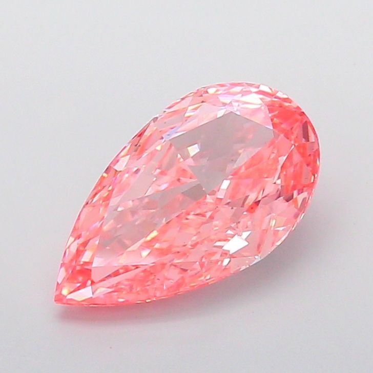 Loose Diamond - PEAR 4.7ct Fancy Vivid Pink VS1: Loose Diamond - PEAR 4.7ct Fancy Vivid Pink VS1 Source: This is a real non-mined Diamond that has been grown in a lab Shape: PEAR Carats: 4.7 Color: Fancy Vivid Pink Certification: IGI Video: