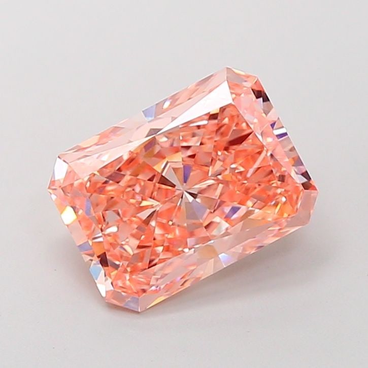 Loose Diamond - RADIANT 4.02ct Fancy Vivid Orangey Pink VS1: Loose Diamond - RADIANT 4.02ct Fancy Vivid Orangey Pink VS1 Source: This is a real non-mined Diamond that has been grown in a lab Shape: RADIANT Carats: 4.02 Color: Fancy Vivid Orangey Pink Certificat