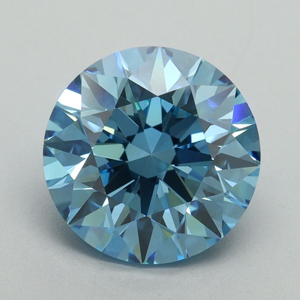 Loose Diamond - ROUND 3.23ct Fancy Vivid Blue VS1: Loose Diamond - ROUND 3.23ct Fancy Vivid Blue VS1 Source: This is a real non-mined Diamond that has been grown in a lab Shape: ROUND Carats: 3.23 Color: Fancy Vivid Blue Certification: IGI Video: