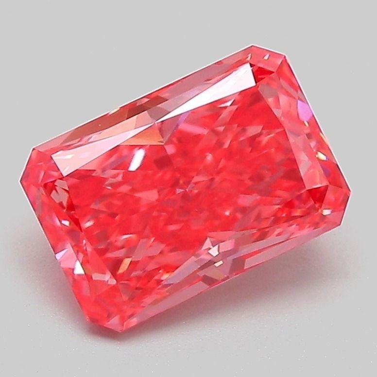 Loose Diamond - RADIANT 1.84ct Fancy Vivid Pink VS1: Loose Diamond - RADIANT 1.84ct Fancy Vivid Pink VS1 Source: This is a real non-mined Diamond that has been grown in a lab Shape: RADIANT Carats: 1.84 Color: Fancy Vivid Pink Certification: IGI The Dia