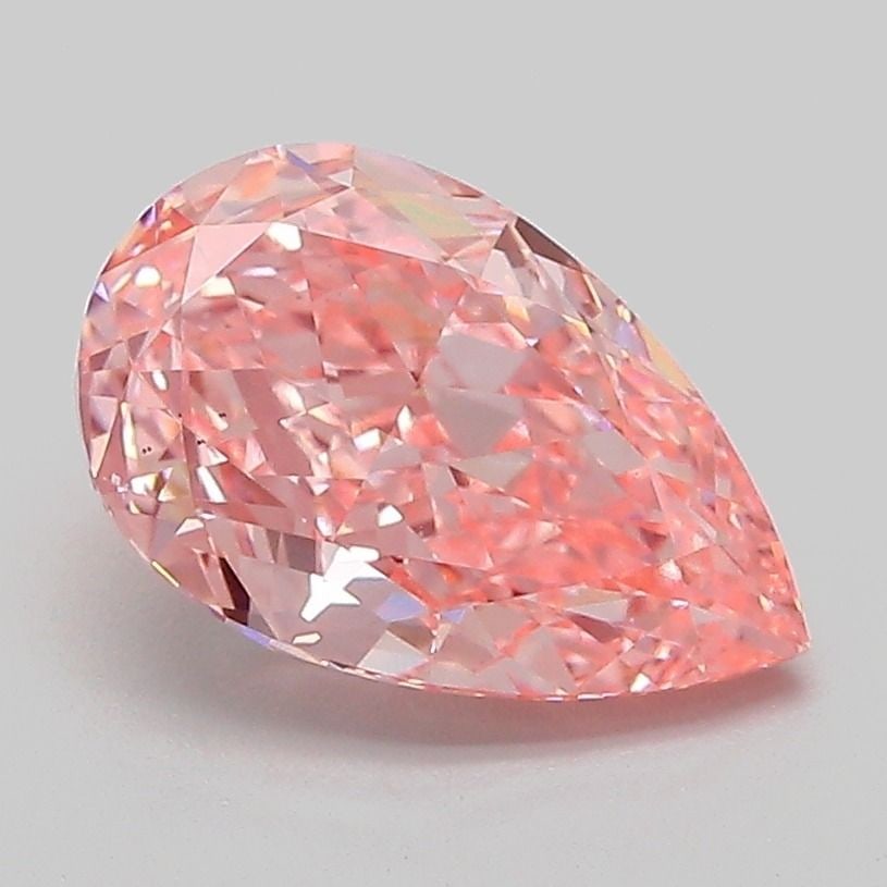 Loose Diamond - PEAR 2.03ct Fancy Vivid Pink VS1: Loose Diamond - PEAR 2.03ct Fancy Vivid Pink VS1 Source: This is a real non-mined Diamond that has been grown in a lab Shape: PEAR Carats: 2.03 Color: Fancy Vivid Pink Certification: IGI Video: