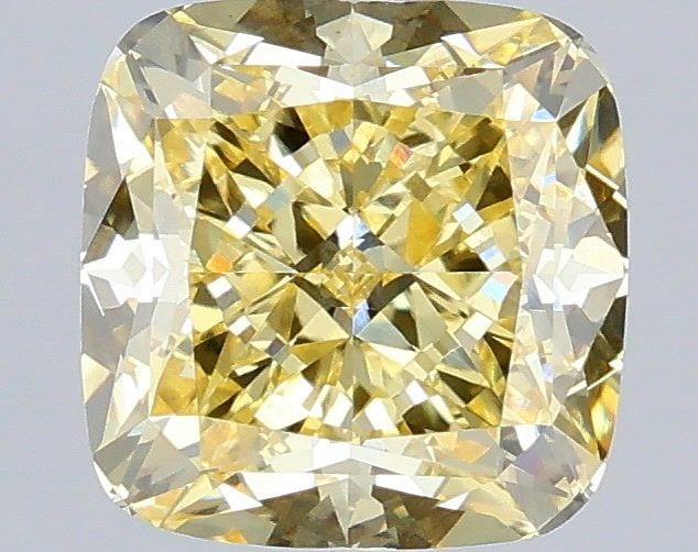 Loose Diamond - CUSHION MODIFIED 3.08ct Fancy Intense Yellow VS1: Loose Diamond - CUSHION MODIFIED 3.08ct Fancy Intense Yellow VS1 Source: This is a real non-mined Diamond that has been grown in a lab Shape: CUSHION MODIFIED Carats: 3.08 Color: Fancy Intense Yellow 