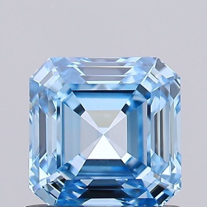 Loose Diamond - ASSCHER 0.9ct Fancy Vivid Blue VVS2: Loose Diamond - ASSCHER 0.9ct Fancy Vivid Blue VVS2 Source: This is a real non-mined Diamond that has been grown in a lab Shape: ASSCHER Carats: 0.9 Color: Fancy Vivid Blue Certification: IGI Video: