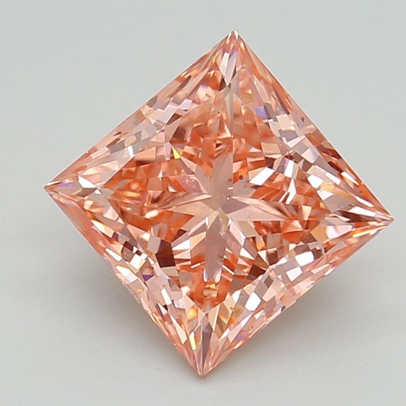 Loose Diamond - PRINCESS 3.14ct Fancy Vivid Pink SI1: Loose Diamond - PRINCESS 3.14ct Fancy Vivid Pink SI1 Source: This is a real non-mined Diamond that has been grown in a lab Shape: PRINCESS Carats: 3.14 Color: Fancy Vivid Pink Certification: IGI Video