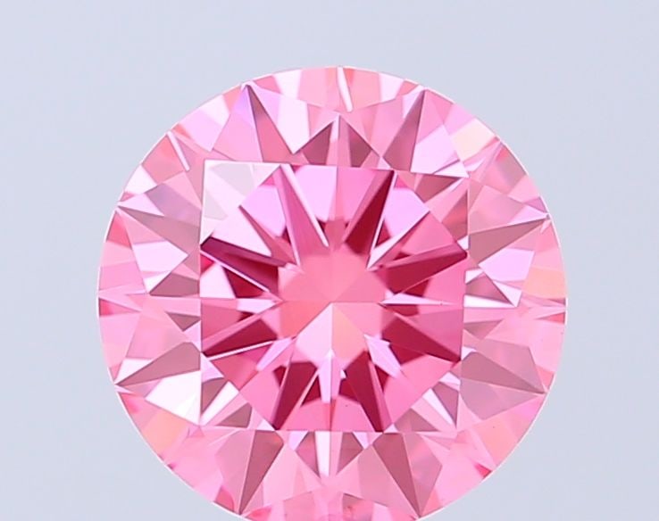 Loose Diamond - ROUND 1.8ct Fancy Vivid Pink VVS2: Loose Diamond - ROUND 1.8ct Fancy Vivid Pink VVS2 Source: This is a real non-mined Diamond that has been grown in a lab Shape: ROUND Carats: 1.8 Color: Fancy Vivid Pink Certification: IGI Video: