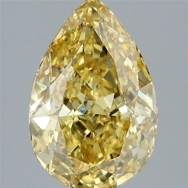 Loose Diamond - PEAR 3.08ct Fancy Vivid Yellow VS2: Loose Diamond - PEAR 3.08ct Fancy Vivid Yellow VS2 Source: This is a real non-mined Diamond that has been grown in a lab Shape: PEAR Carats: 3.08 Color: Fancy Vivid Yellow Certification: IGI Video: