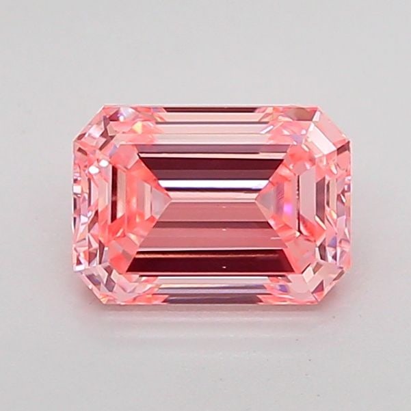 Loose Diamond - EMERALD 1.07ct Fancy Vivid Pink VS1: Loose Diamond - EMERALD 1.07ct Fancy Vivid Pink VS1 Source: This is a real non-mined Diamond that has been grown in a lab Shape: EMERALD Carats: 1.07 Color: Fancy Vivid Pink Certification: IGI Video: