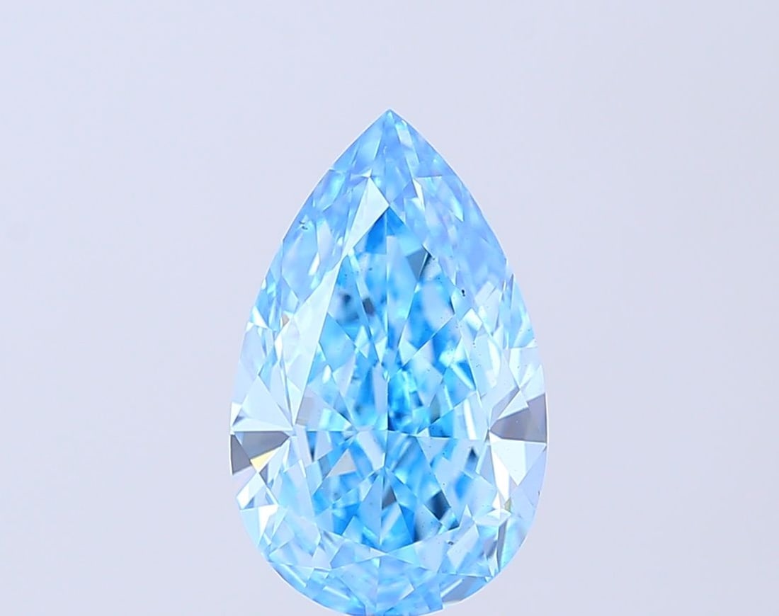Loose Diamond - PEAR 3.59ct Fancy Vivid Blue VS2: Loose Diamond - PEAR 3.59ct Fancy Vivid Blue VS2 Source: This is a real non-mined Diamond that has been grown in a lab Shape: PEAR Carats: 3.59 Color: Fancy Vivid Blue Certification: IGI Video:
