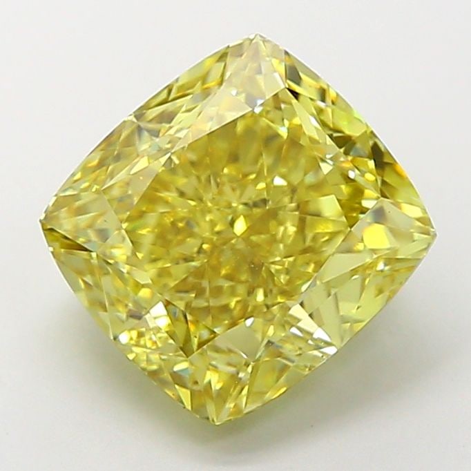 Loose Diamond - CUSHION MODIFIED 5.08ct Fancy Intense Yellow VS1: Loose Diamond - CUSHION MODIFIED 5.08ct Fancy Intense Yellow VS1 Source: This is a real non-mined Diamond that has been grown in a lab Shape: CUSHION MODIFIED Carats: 5.08 Color: Fancy Intense Yellow 