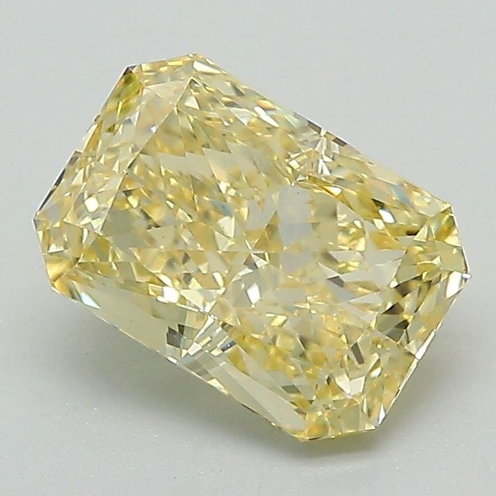 Loose Diamond - RADIANT 1.7ct Fancy Intense Yellow VS1: Loose Diamond - RADIANT 1.7ct Fancy Intense Yellow VS1 Source: This is a real non-mined Diamond that has been grown in a lab Shape: RADIANT Carats: 1.7 Color: Fancy Intense Yellow Certification: IGI V