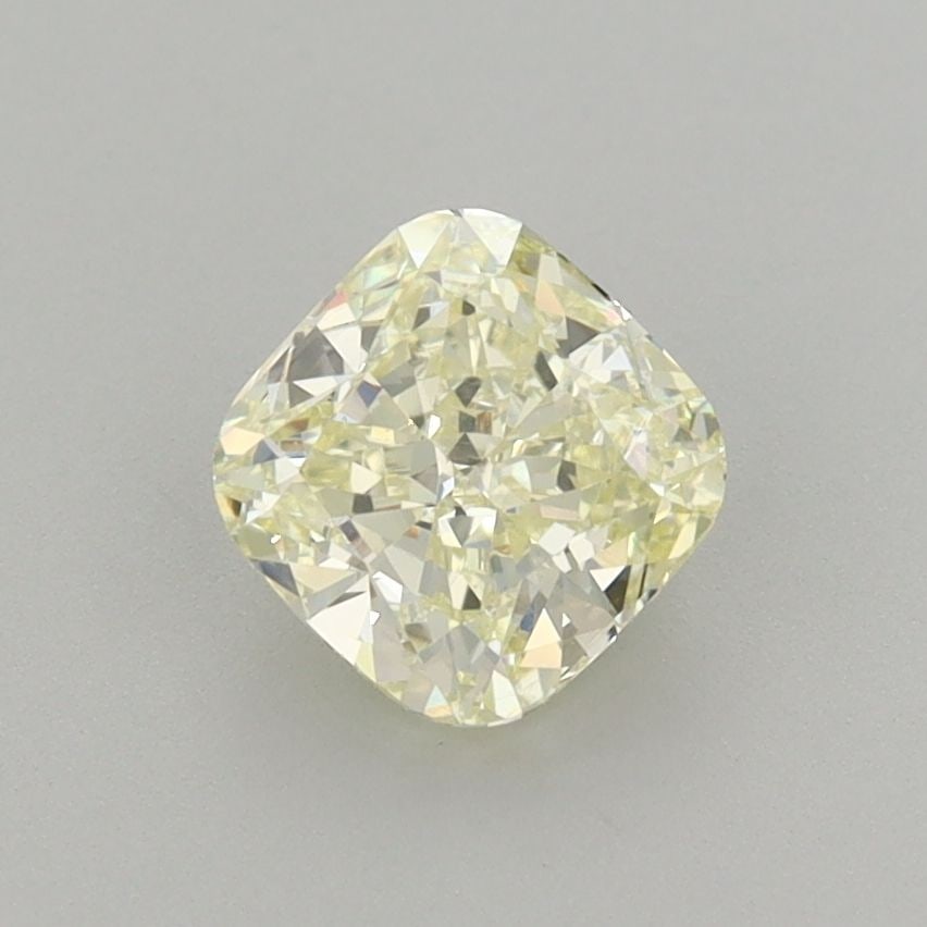Loose Diamond - CUSHION MODIFIED 1.18ct Fancy Light Yellow VS1: Loose Diamond - CUSHION MODIFIED 1.18ct Fancy Light Yellow VS1 Source: This is a real non-mined Diamond that has been grown in a lab Shape: CUSHION MODIFIED Carats: 1.18 Color: Fancy Light Yellow Cert