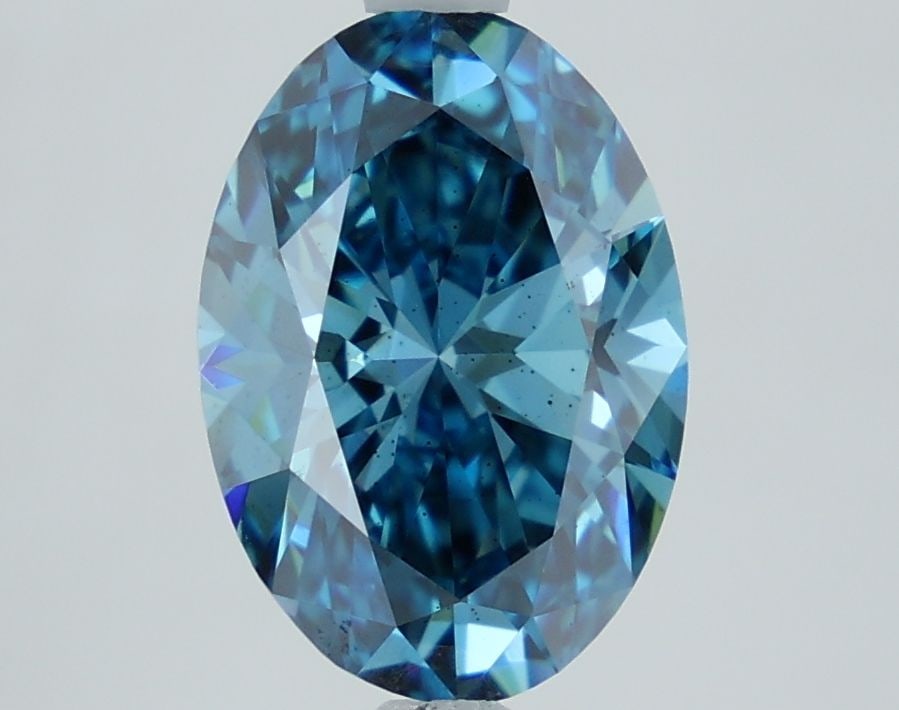 Loose Diamond - OVAL 2.54ct Fancy Vivid Blue SI1: Loose Diamond - OVAL 2.54ct Fancy Vivid Blue SI1 Source: This is a real non-mined Diamond that has been grown in a lab Shape: OVAL Carats: 2.54 Color: Fancy Vivid Blue Certification: IGI Video: