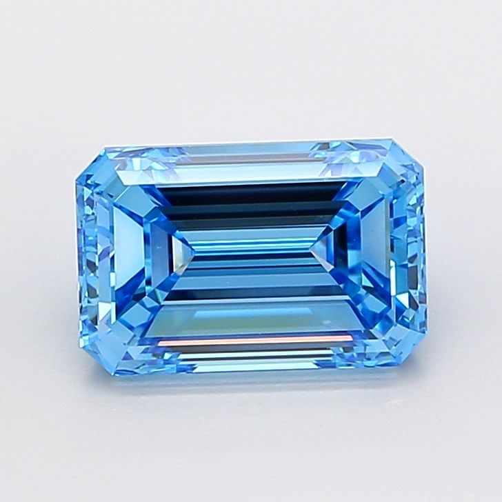Loose Diamond - EMERALD 5.0ct Fancy Vivid Blue VS1: Loose Diamond - EMERALD 5.0ct Fancy Vivid Blue VS1 Source: This is a real non-mined Diamond that has been grown in a lab Shape: EMERALD Carats: 5.0 Color: Fancy Vivid Blue Certification: IGI Video: