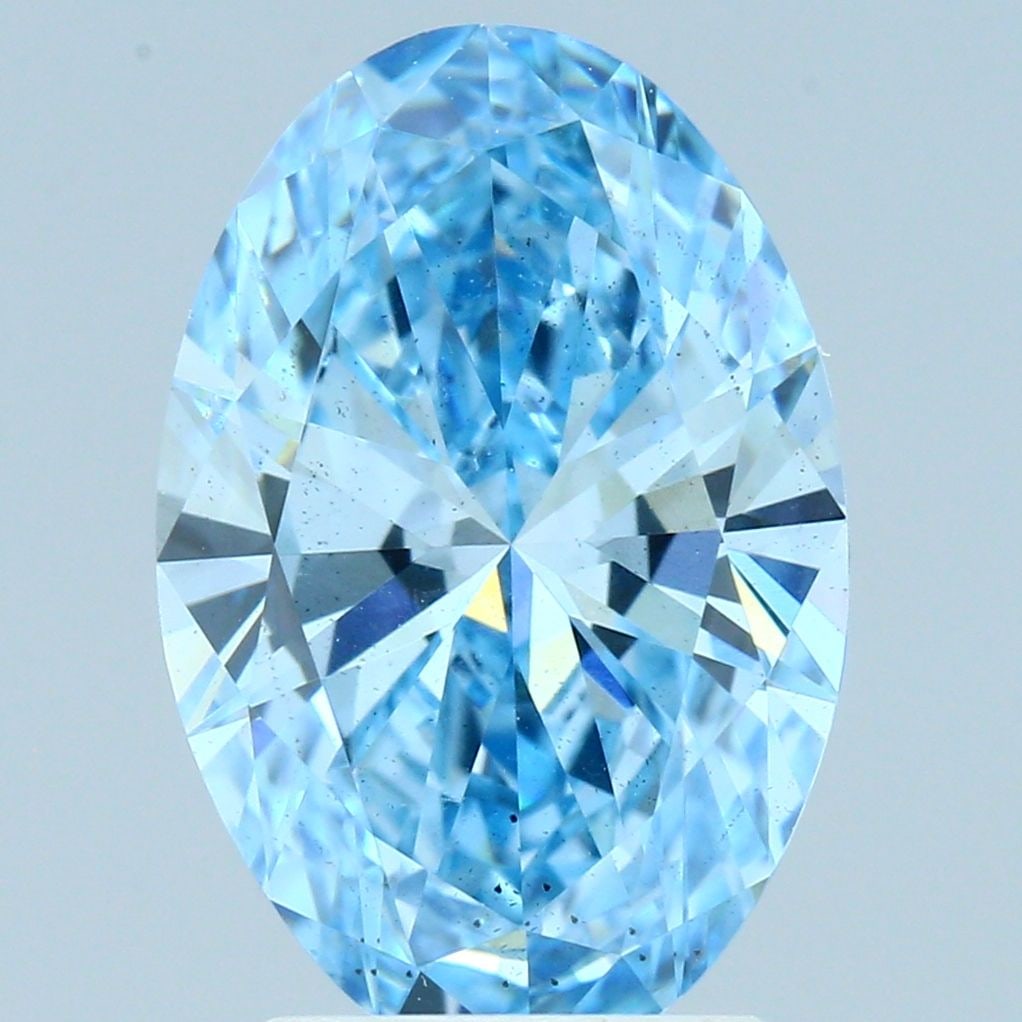 Loose Diamond - OVAL 2.23ct Fancy Vivid Blue SI1: Loose Diamond - OVAL 2.23ct Fancy Vivid Blue SI1 Source: This is a real non-mined Diamond that has been grown in a lab Shape: OVAL Carats: 2.23 Color: Fancy Vivid Blue Certification: IGI Video: