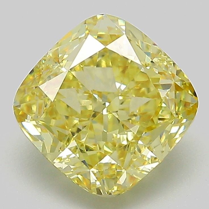 Loose Diamond - CUSHION MODIFIED 3.09ct Fancy Intense Yellow VVS2: Loose Diamond - CUSHION MODIFIED 3.09ct Fancy Intense Yellow VVS2 Source: This is a real non-mined Diamond that has been grown in a lab Shape: CUSHION MODIFIED Carats: 3.09 Color: Fancy Intense Yellow