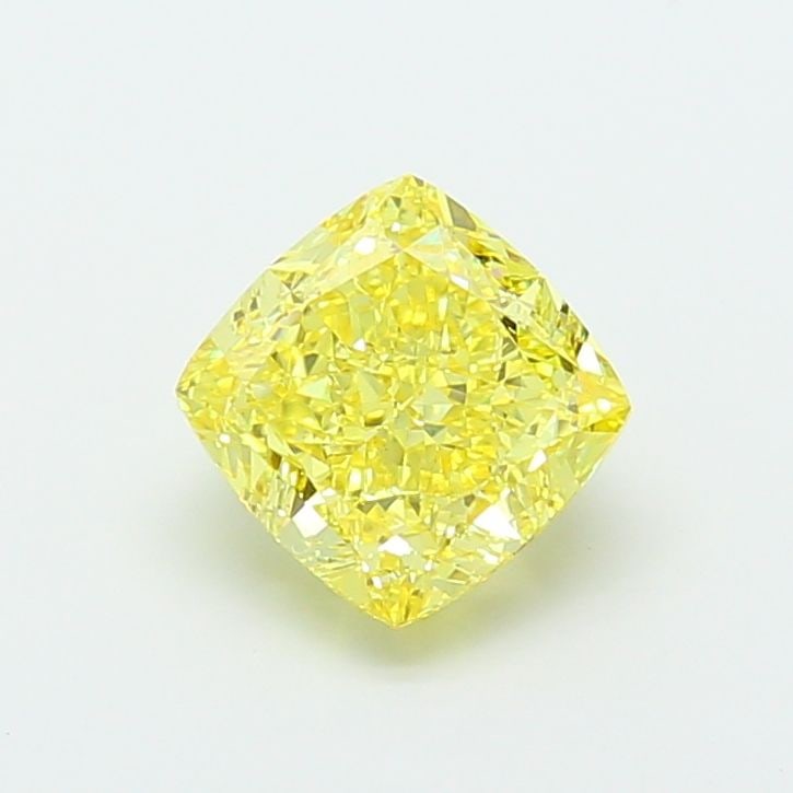 Loose Diamond - CUSHION MODIFIED 4.04ct Fancy Vivid Yellow VS1: Loose Diamond - CUSHION MODIFIED 4.04ct Fancy Vivid Yellow VS1 Source: This is a real non-mined Diamond that has been grown in a lab Shape: CUSHION MODIFIED Carats: 4.04 Color: Fancy Vivid Yellow Cert