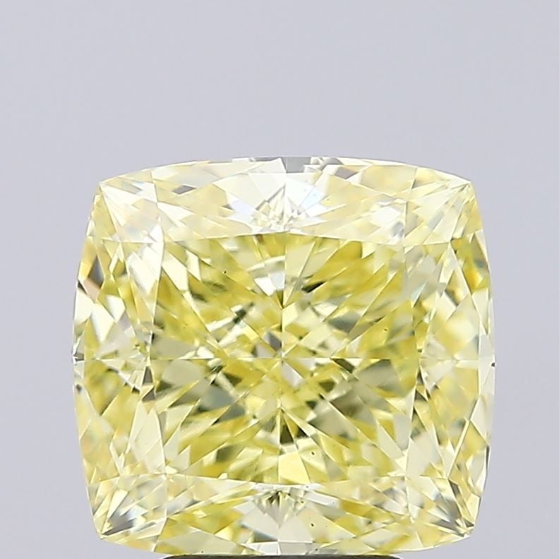 Loose Diamond - CUSHION MODIFIED 5.03ct Fancy Intense Yellow VS1: Loose Diamond - CUSHION MODIFIED 5.03ct Fancy Intense Yellow VS1 Source: This is a real non-mined Diamond that has been grown in a lab Shape: CUSHION MODIFIED Carats: 5.03 Color: Fancy Intense Yellow 