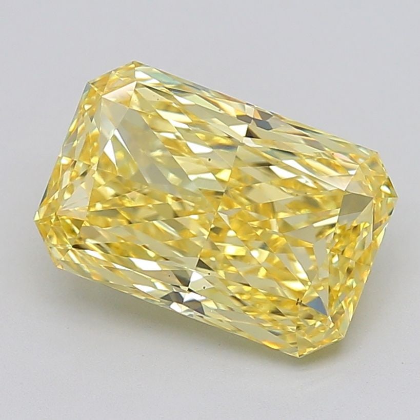 Loose Diamond - RADIANT 5.07ct Fancy Vivid Yellow VS2: Loose Diamond - RADIANT 5.07ct Fancy Vivid Yellow VS2 Source: This is a real non-mined Diamond that has been grown in a lab Shape: RADIANT Carats: 5.07 Color: Fancy Vivid Yellow Certification: IGI Vid