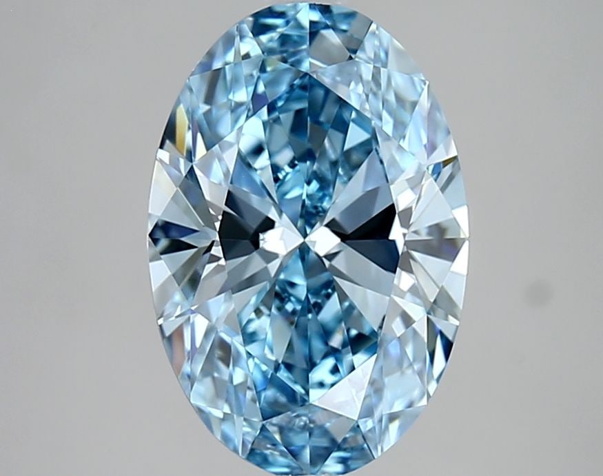 Loose Diamond - OVAL 2.52ct Fancy Vivid Blue VVS1: Loose Diamond - OVAL 2.52ct Fancy Vivid Blue VVS1 Source: This is a real non-mined Diamond that has been grown in a lab Shape: OVAL Carats: 2.52 Color: Fancy Vivid Blue Certification: IGI Video: