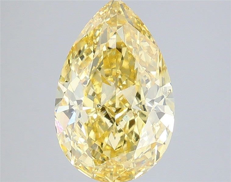 Loose Diamond - PEAR 3.04ct Fancy Intense Yellow VS1: Loose Diamond - PEAR 3.04ct Fancy Intense Yellow VS1 Source: This is a real non-mined Diamond that has been grown in a lab Shape: PEAR Carats: 3.04 Color: Fancy Intense Yellow Certification: IGI Video