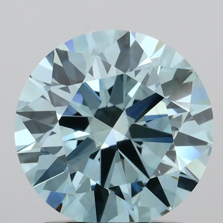 Ideal Loose Diamond - ROUND 1.54ct Fancy Vivid Blue VS1: Ideal Loose Diamond - ROUND 1.54ct Fancy Vivid Blue VS1 Source: This is a real non-mined Diamond that has been grown in a lab Shape: ROUND Carats: 1.54 Color: Fancy Vivid Blue Certification: IGI Video