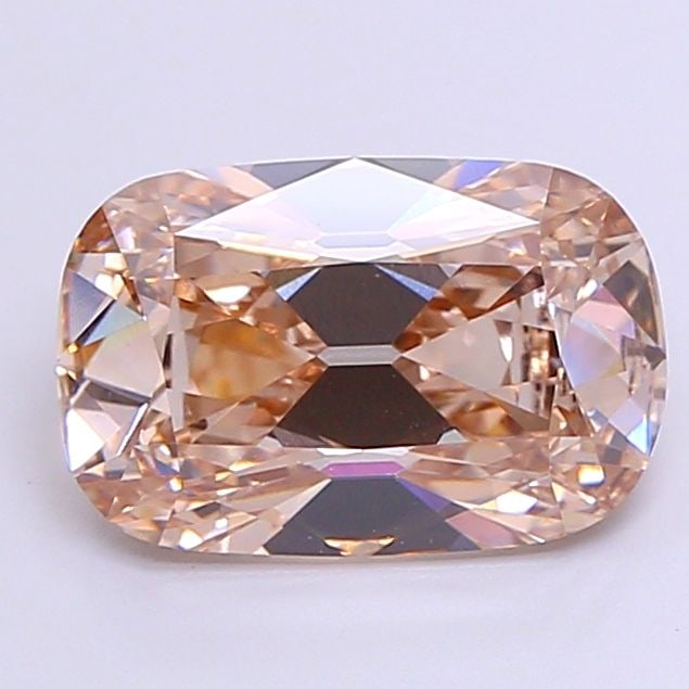 Loose Diamond - CUSHION 2.53ct Fancy Light Brown VVS2: Loose Diamond - CUSHION 2.53ct Fancy Light Brown VVS2 Source: This is a real non-mined Diamond that has been grown in a lab Shape: CUSHION Carats: 2.53 Color: Fancy Light Brown Certification: IGI Vide