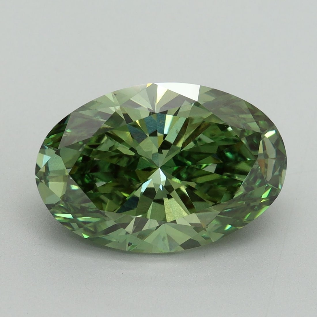 Loose Diamond - OVAL 5.19ct Fancy Vivid Green VS1 (1 of 1)