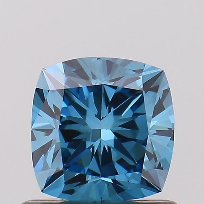 Loose Diamond - CUSHION BRILLIANT 0.72ct Fancy Vivid Blue VS2: Loose Diamond - CUSHION BRILLIANT 0.72ct Fancy Vivid Blue VS2 Source: This is a real non-mined Diamond that has been grown in a lab Shape: CUSHION BRILLIANT Carats: 0.72 Color: Fancy Vivid Blue Certif