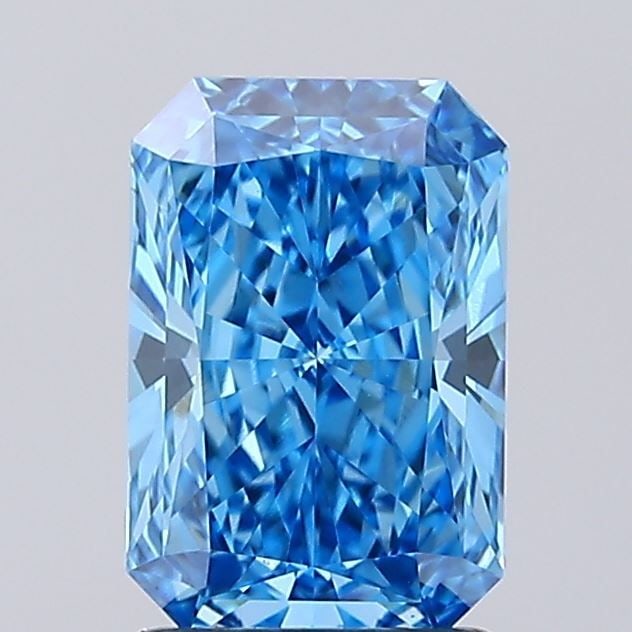 Loose Diamond - RADIANT 1.65ct Fancy Vivid Blue VS1: Loose Diamond - RADIANT 1.65ct Fancy Vivid Blue VS1 Source: This is a real non-mined Diamond that has been grown in a lab Shape: RADIANT Carats: 1.65 Color: Fancy Vivid Blue Certification: IGI Video: