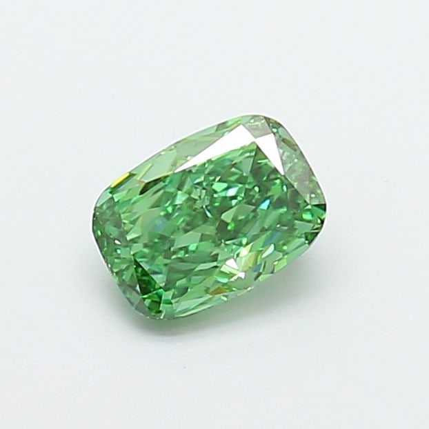 Loose Diamond - CUSHION MODIFIED 1.03ct Fancy Vivid Green VVS2: Loose Diamond - CUSHION MODIFIED 1.03ct Fancy Vivid Green VVS2 Source: This is a real non-mined Diamond that has been grown in a lab Shape: CUSHION MODIFIED Carats: 1.03 Color: Fancy Vivid Green Certi