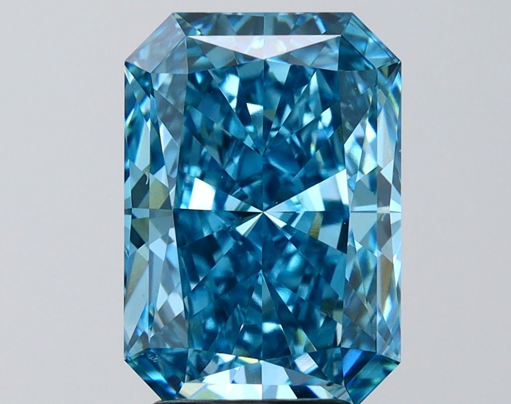 Loose Diamond - RADIANT 4.06ct Fancy Vivid Blue VS1: Loose Diamond - RADIANT 4.06ct Fancy Vivid Blue VS1 Source: This is a real non-mined Diamond that has been grown in a lab Shape: RADIANT Carats: 4.06 Color: Fancy Vivid Blue Certification: IGI Video:
